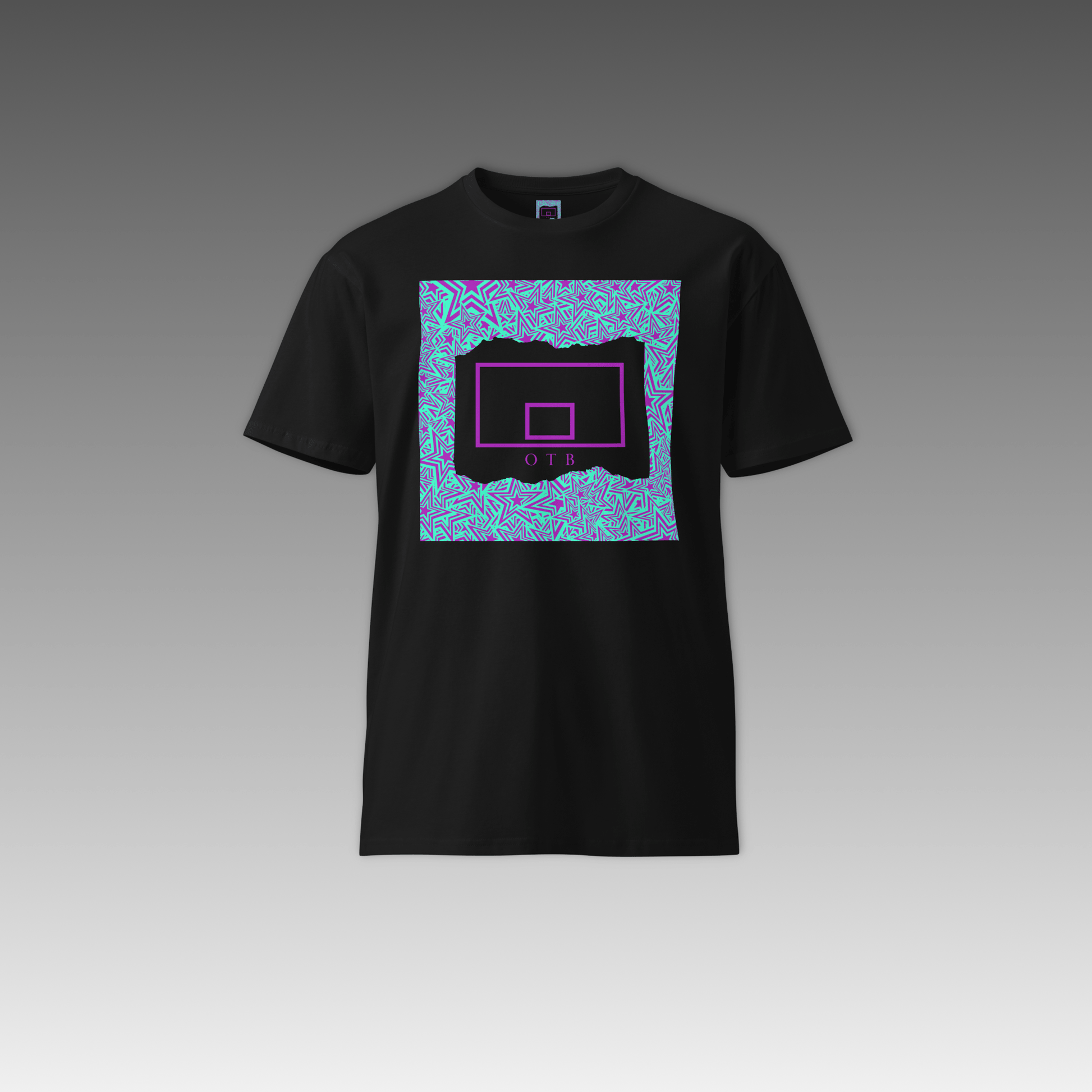 OTB Premium Tee in Turquoise - front view showcasing vibrant turquoise t-shirt with OTB logo, made from high-quality premium cotton fabric for comfort and durability