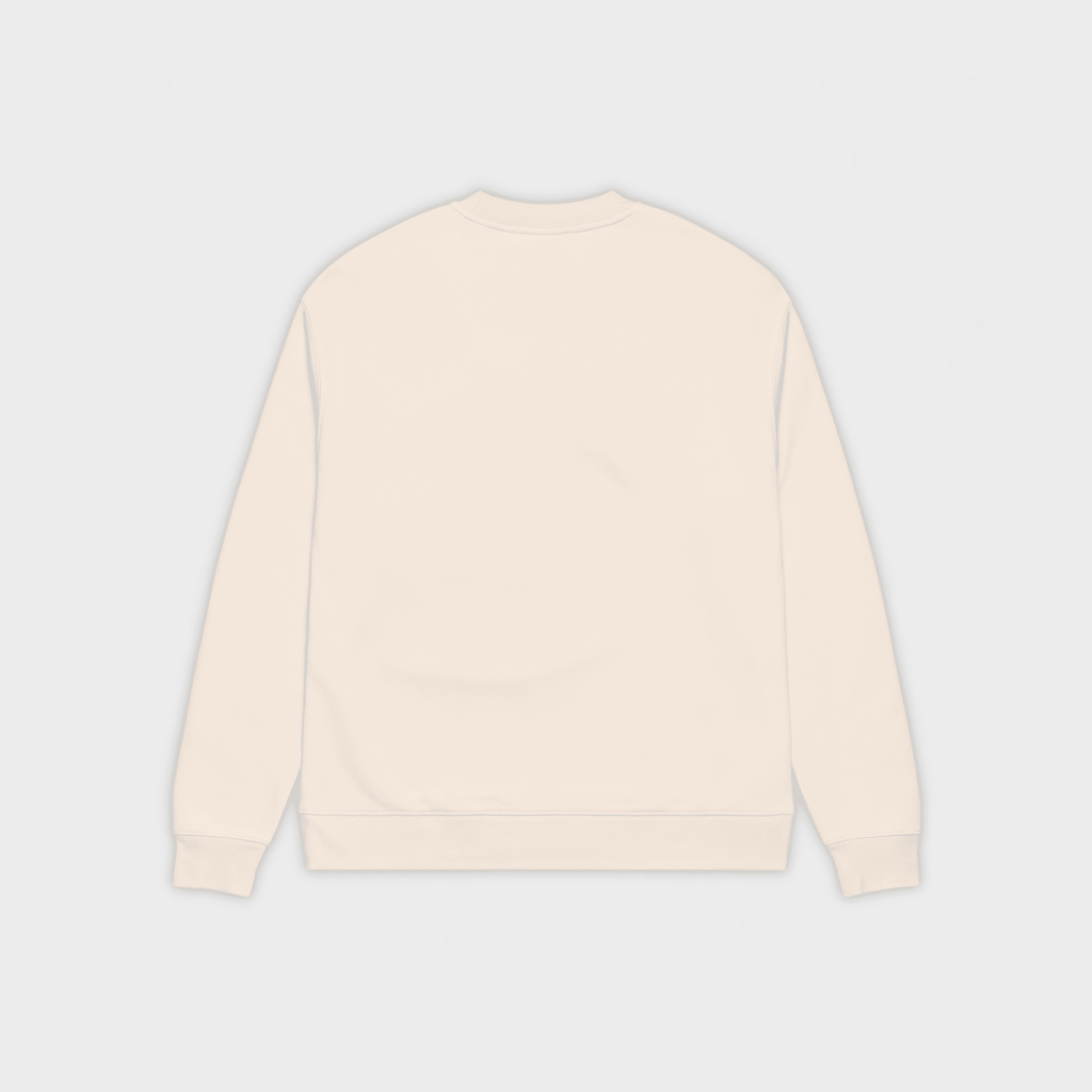 Beige sweatshirt on a light gray background