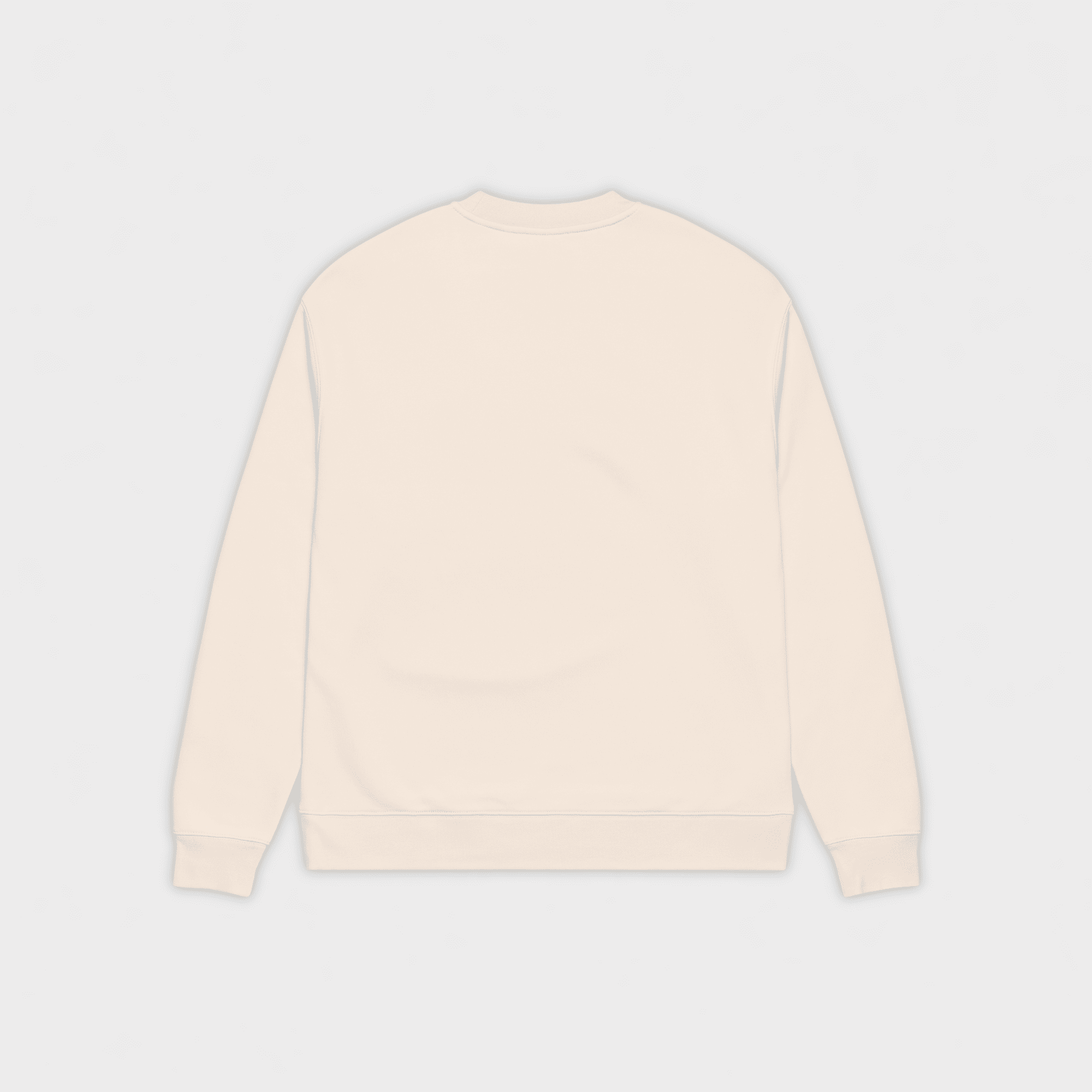 Beige sweatshirt on a light gray background