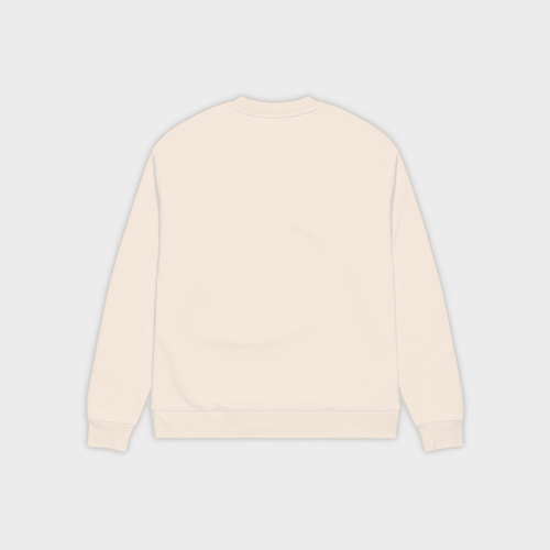 Beige sweatshirt on a light gray background