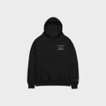 Black hoodie with a small OTB logo on the chest against a white background