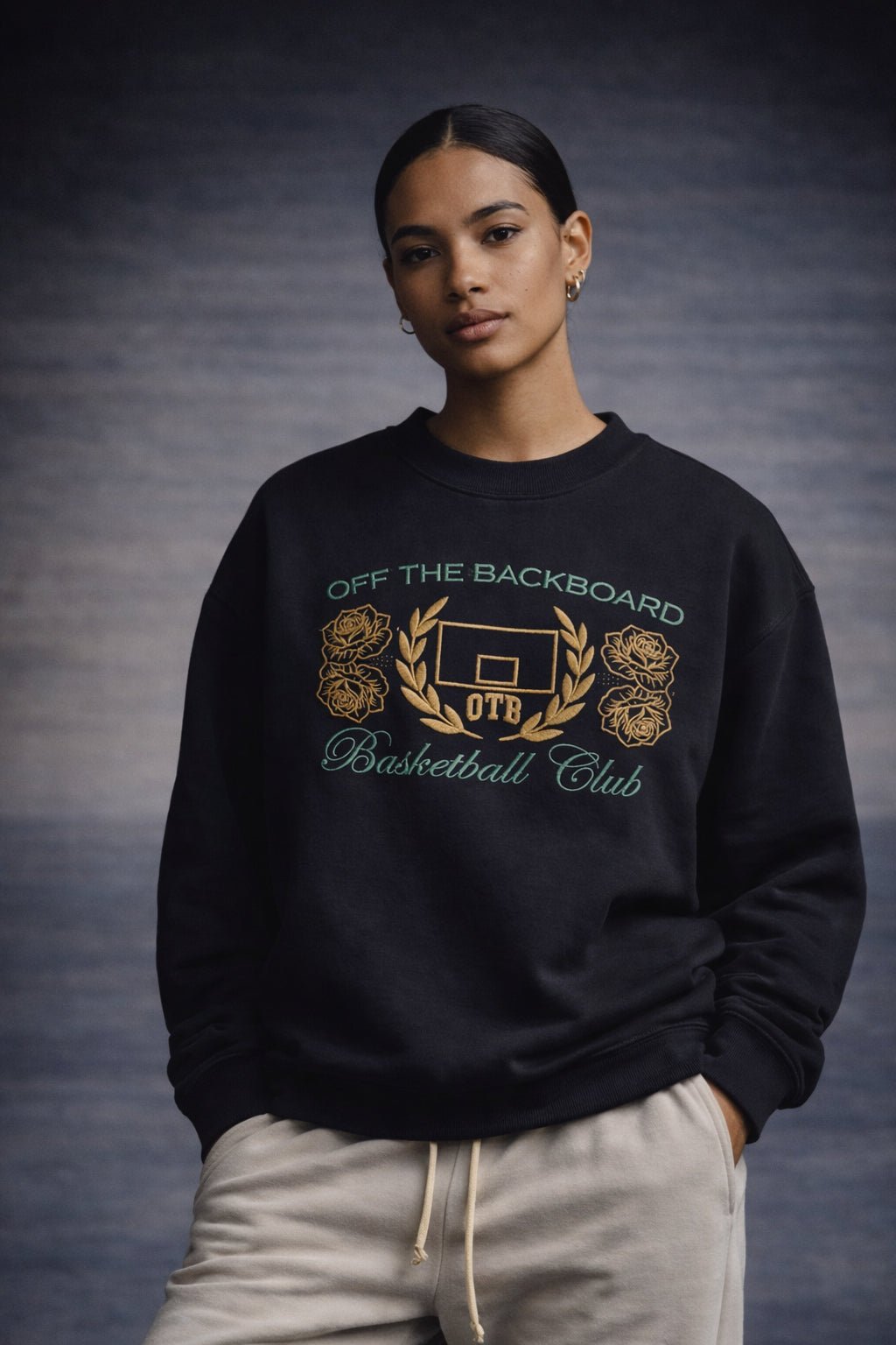 OTB Basketball Club Gold Roses Crewneck