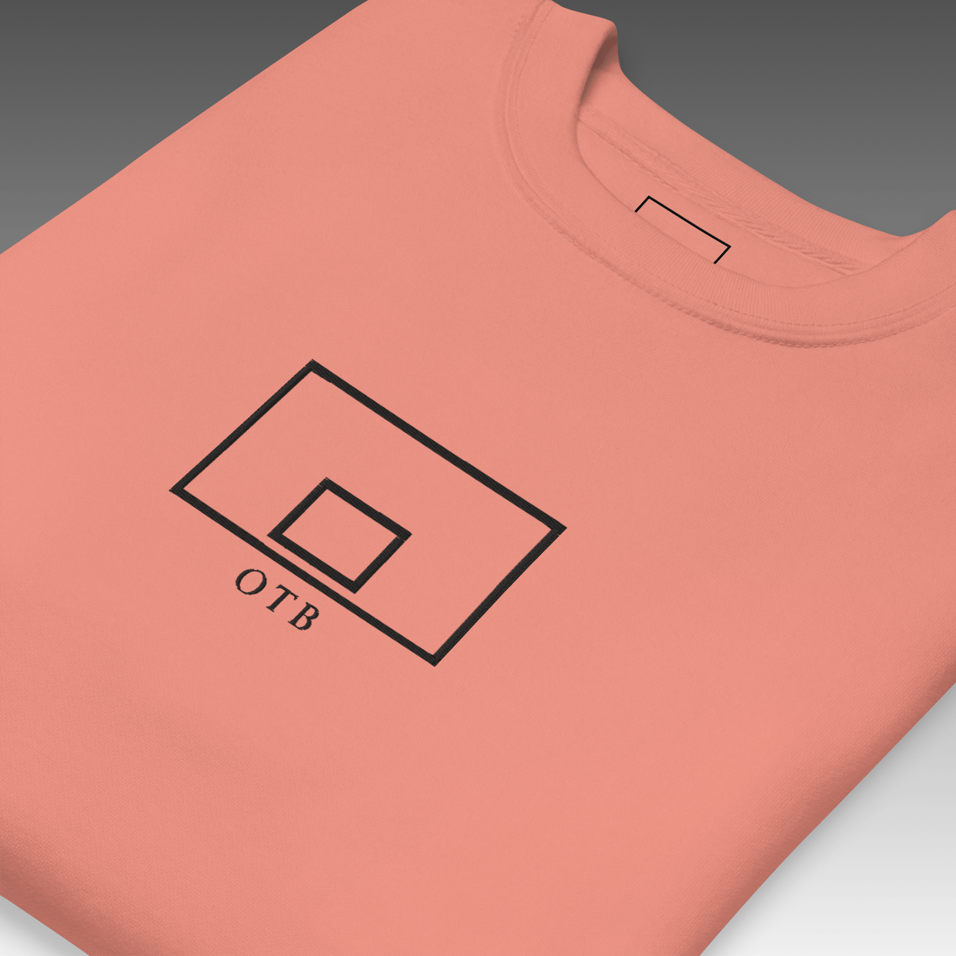 OTB Embroidered Sweatshirt - close-up view highlighting the intricate embroidered OTB logo details and premium stitching quality