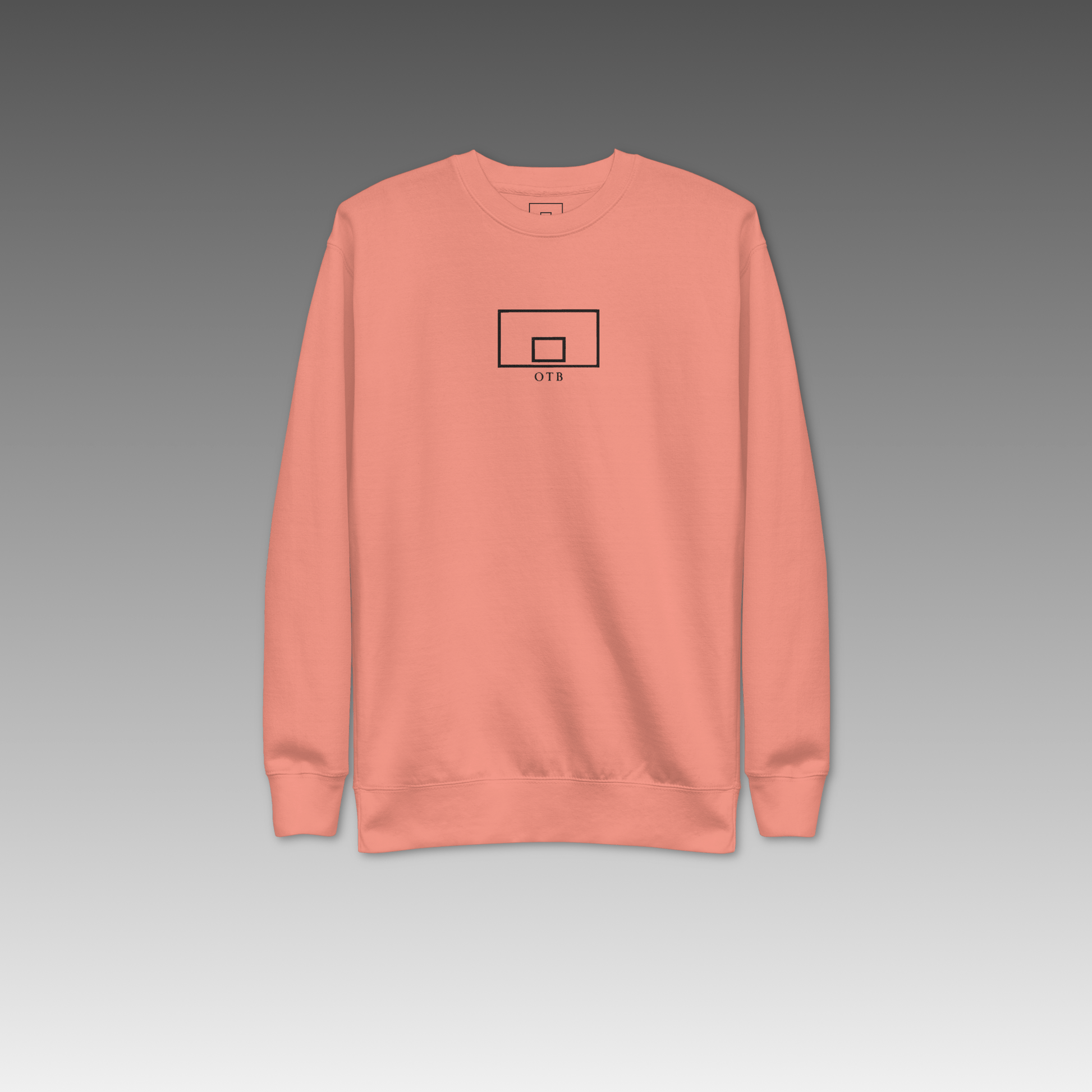 OTB Embroidered Sweatshirt - front view showcasing premium sweatshirt with embroidered OTB logo, featuring high-quality embroidery work and comfortable crew neck
