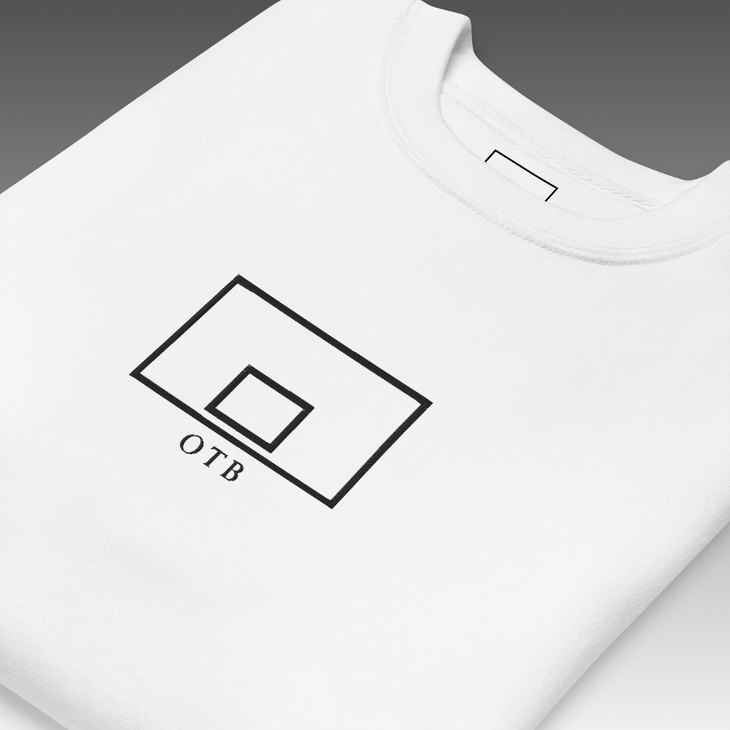 OTB Embroidered Sweatshirt - close-up view highlighting the intricate embroidered OTB logo details and premium stitching quality