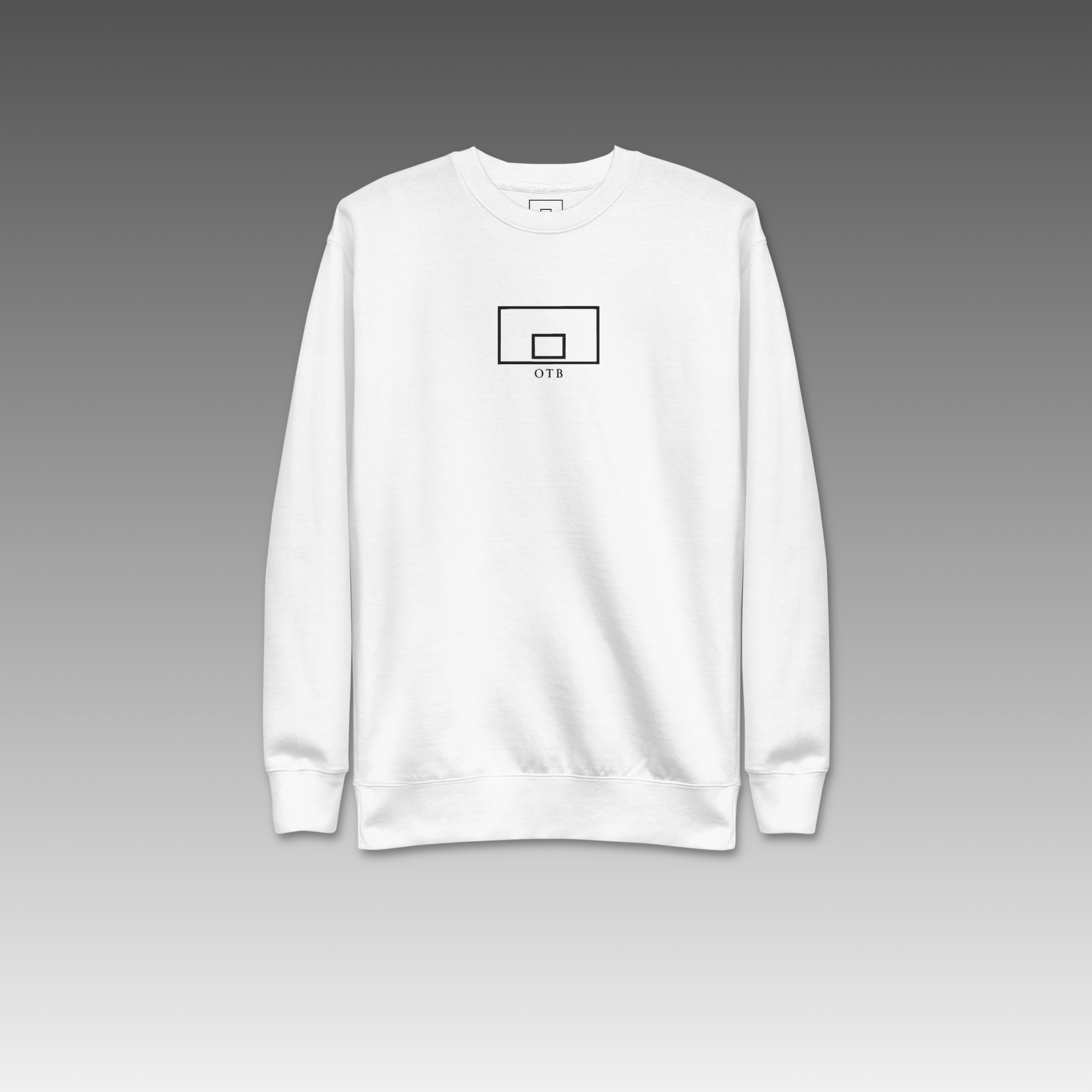 OTB Embroidered Sweatshirt - front view showcasing premium sweatshirt with embroidered OTB logo, featuring high-quality embroidery work and comfortable crew neck