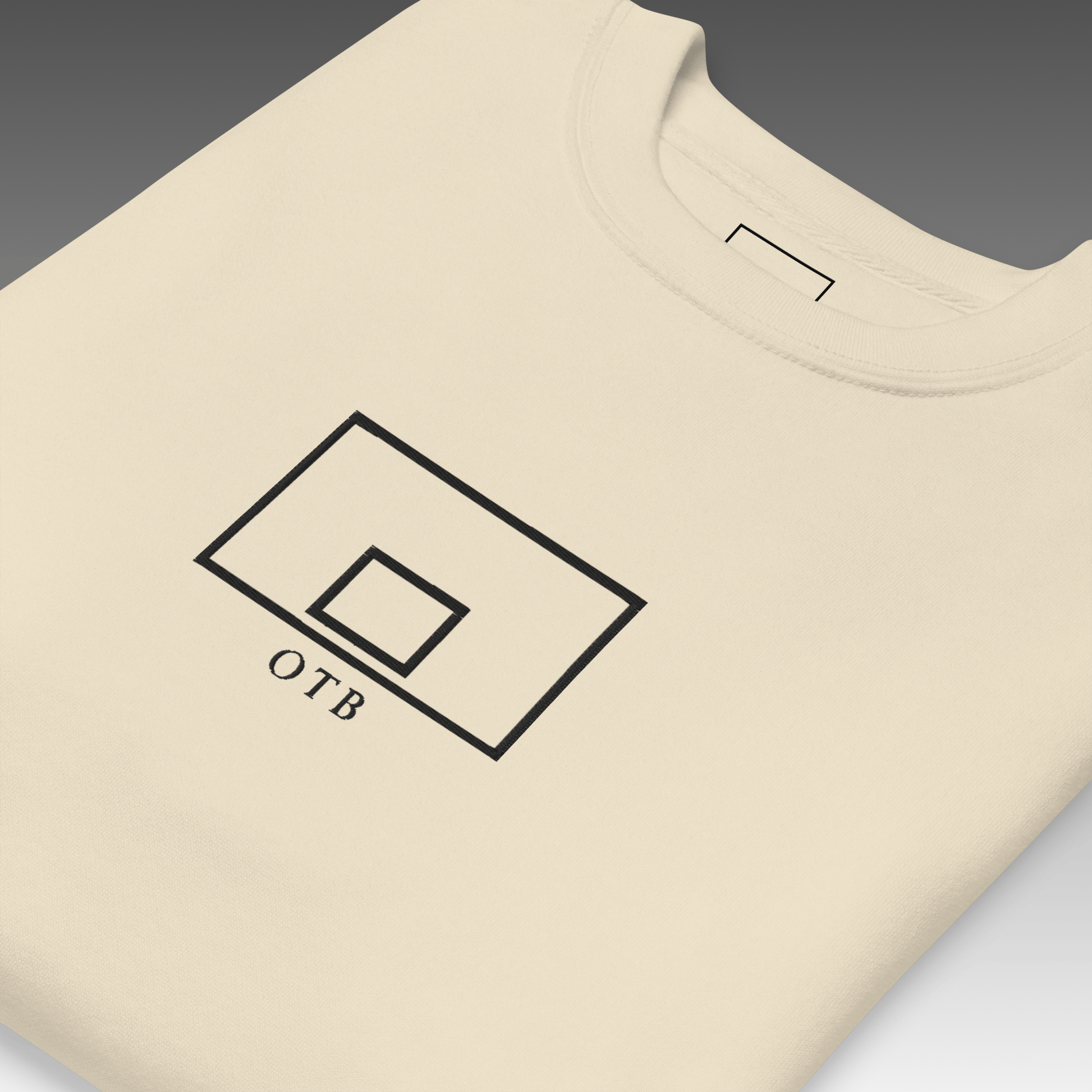 OTB Embroidered Sweatshirt - close-up view highlighting the intricate embroidered OTB logo details and premium stitching quality