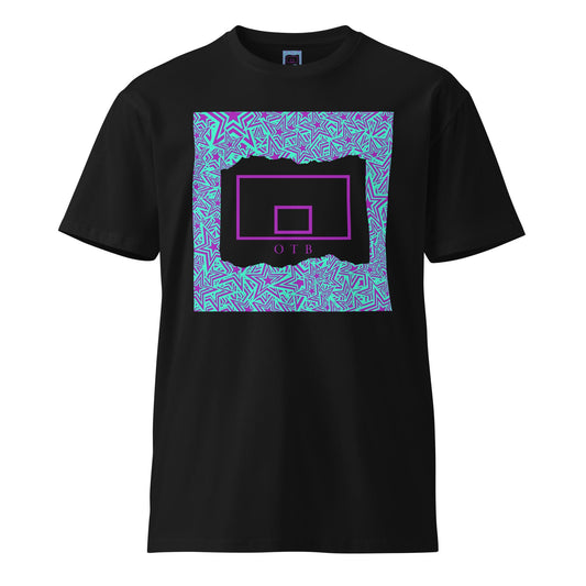 OTB Premium Tee in Turquoise - front view showcasing vibrant turquoise t-shirt with OTB logo, made from high-quality premium cotton fabric for comfort and durability