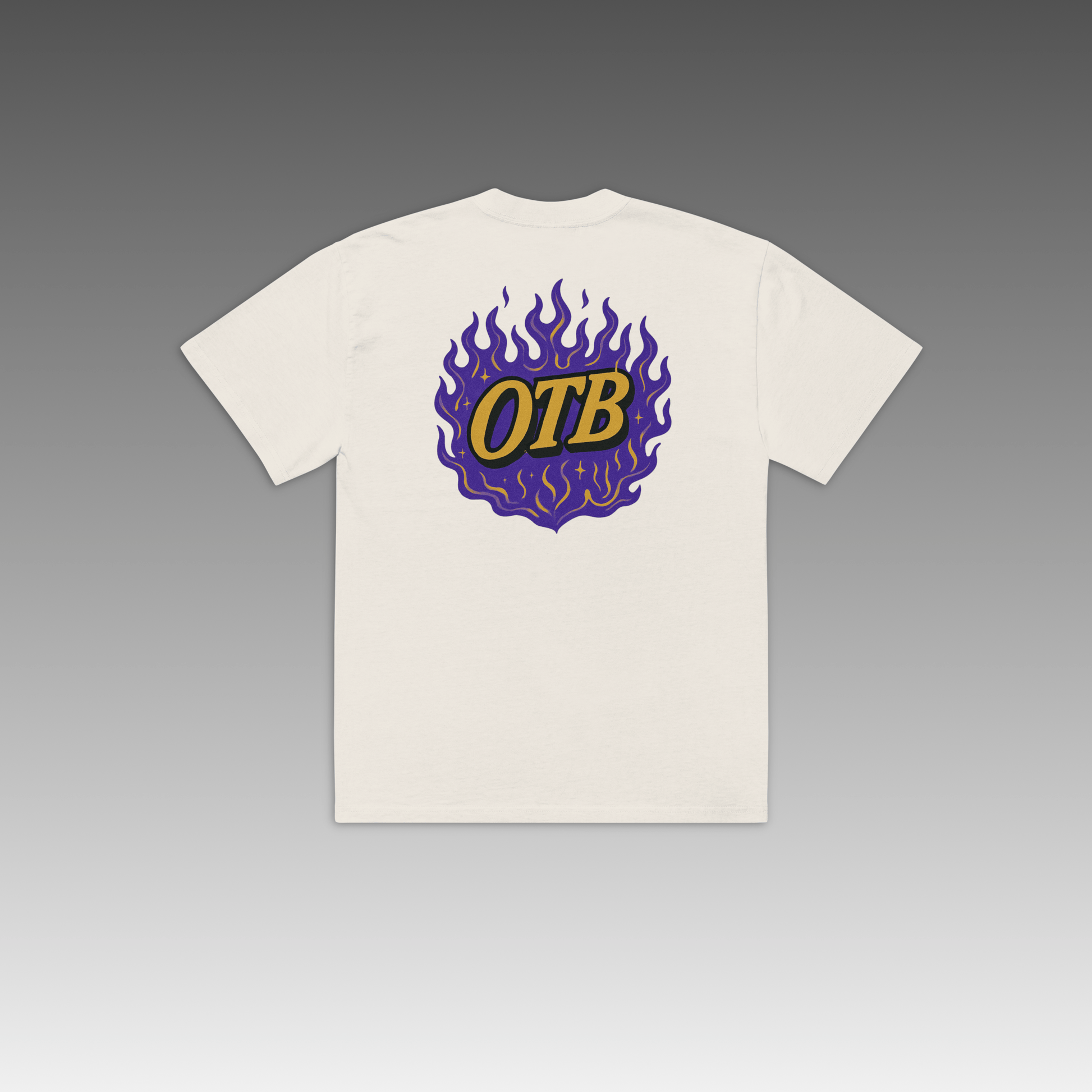 Back of White OTB Showtime Basketball Tee